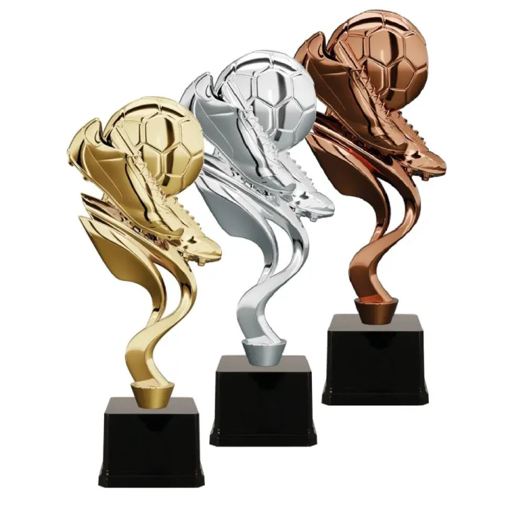 Zestaw 3 Statuetek Piłkarskich 9311 | Złota, Srebrna, Brązowa