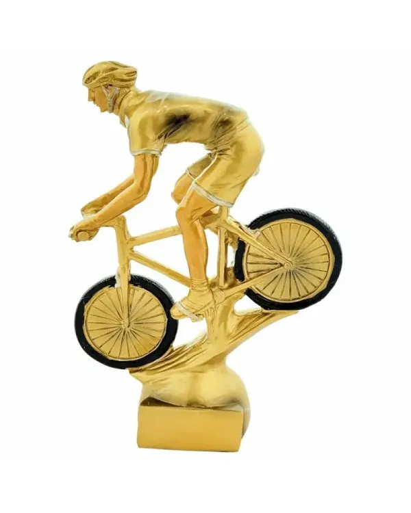 Odlewana statuetka kolarza górskiego