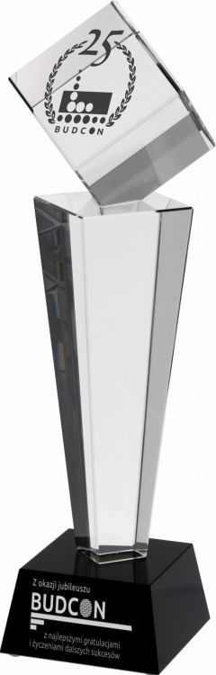 Biznesowa nagroda z kryształu C004 z grawerem