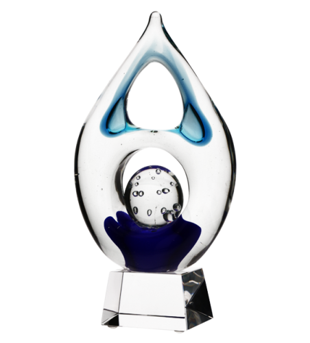 Kryształowa statuetka elegancki grawer GS116