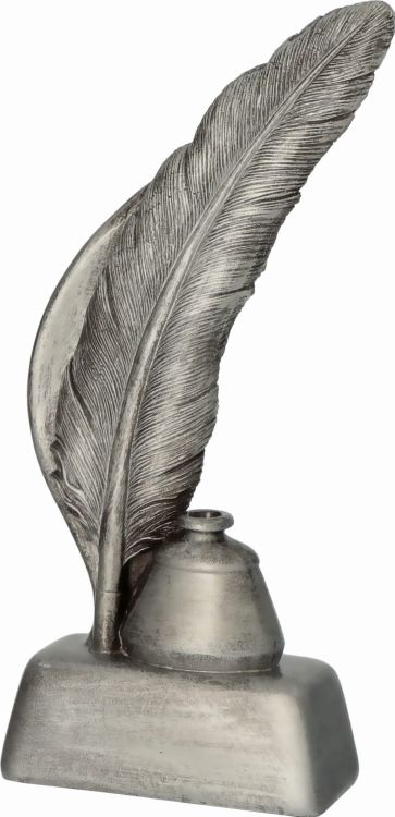 Statuetka Srebrna Pióro z Kałamarzem 20cm RFST3017/S | Nagrody