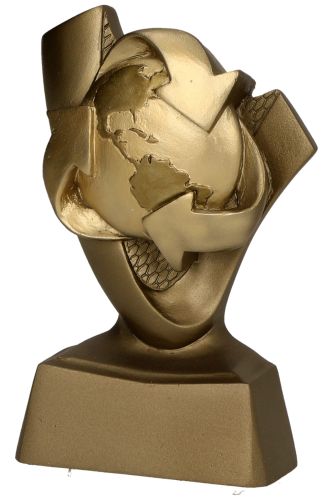 Statuetka Ekologia Recykling Złota 10cm RP4020