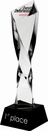 Kryształowa nagroda firmowa z grawerem C060