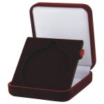 Etui ETM17 Bordowe do Medali 70 mm | Welurowe Pudełko na Medal | Eleganckie Opakowanie