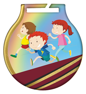 Medal Stalowy Biegi Dzieci MC61/G/KID Q-Medals | 50 mm