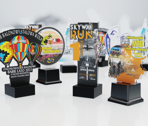 Statuetki na Zamówienie Connect Plexi na Podstawie Marmurowej | Indywidualny Projekt