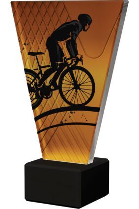 Statuetka Szklana Kolarstwo Szosowe V-Line VL1/CYC/BK | 4 Rozmiary