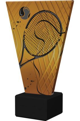 Statuetka Szklana Tenis Ziemny V-Line VL1/TEN3/BK | 4 Rozmiary