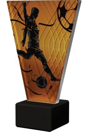 Statuetka Szklana Piłka Nożna Piłkarz V-Line VL1/SOC1/BK | 4 Rozmiary