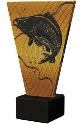 Statuetka Szklana V-Line Wędkarstwo Karp VL1/FIS2/BK