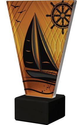 Statuetka Szklana Żeglarstwo V-Line VL1/SAI/BK | 4 Rozmiary