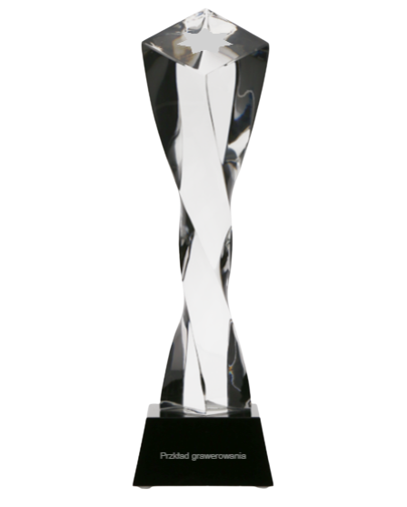 Statuetka dla partnera biznesowego z eleganckim mlecznym grawerem C060