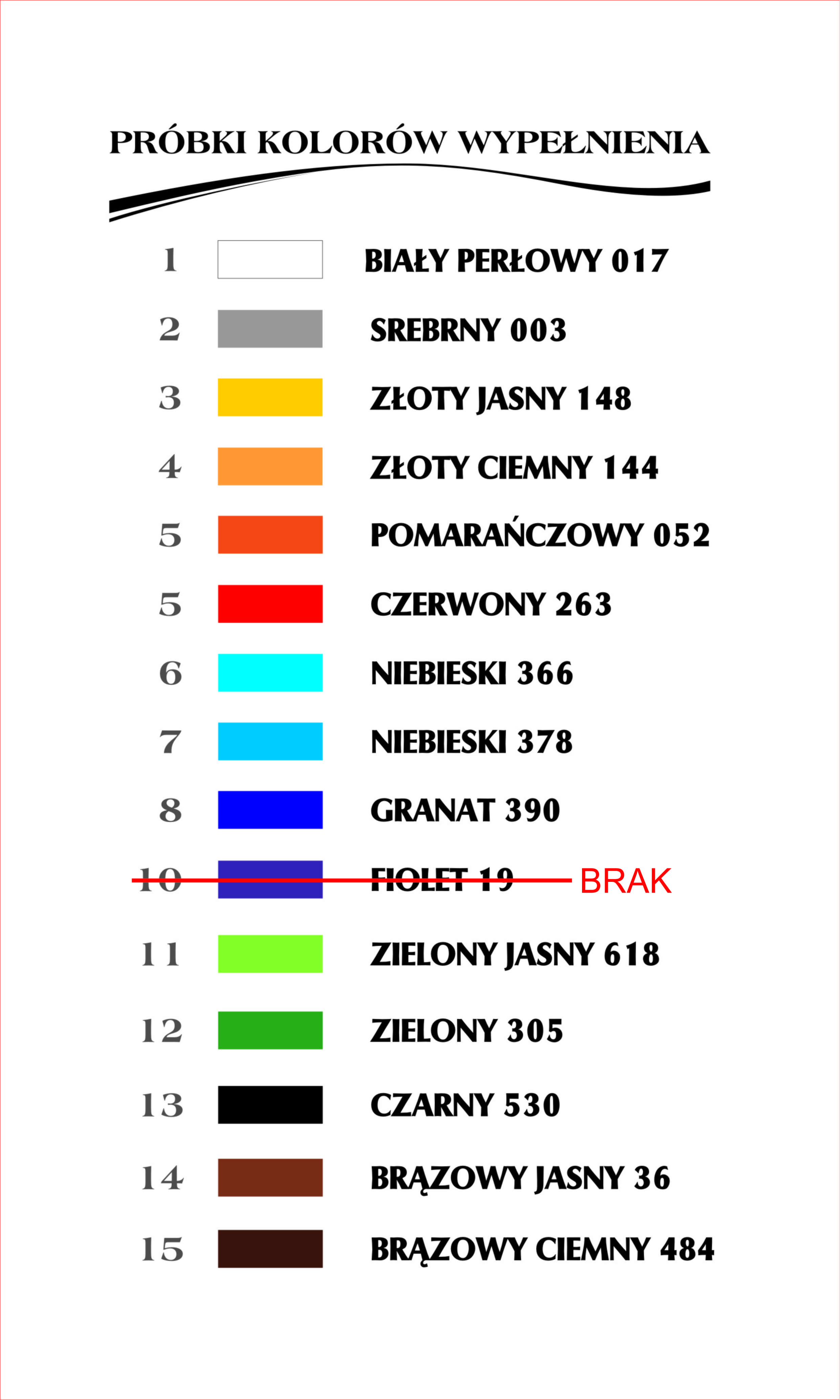 Wzornik kolorów farb